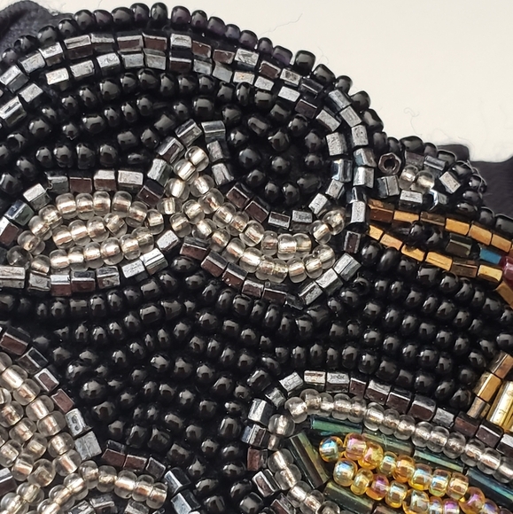 Embellished Vtg 80s 90s Beaded Stretchy Shiny Bling Belt main image 8